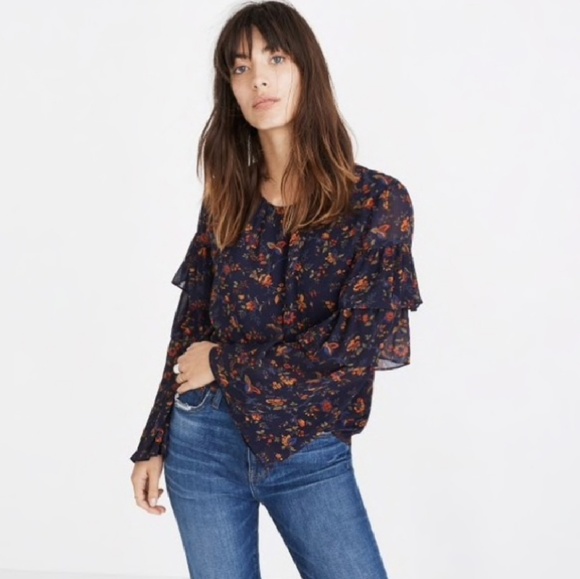 Madewell Tops - Madewell - Ruffle Sleeve Blouse